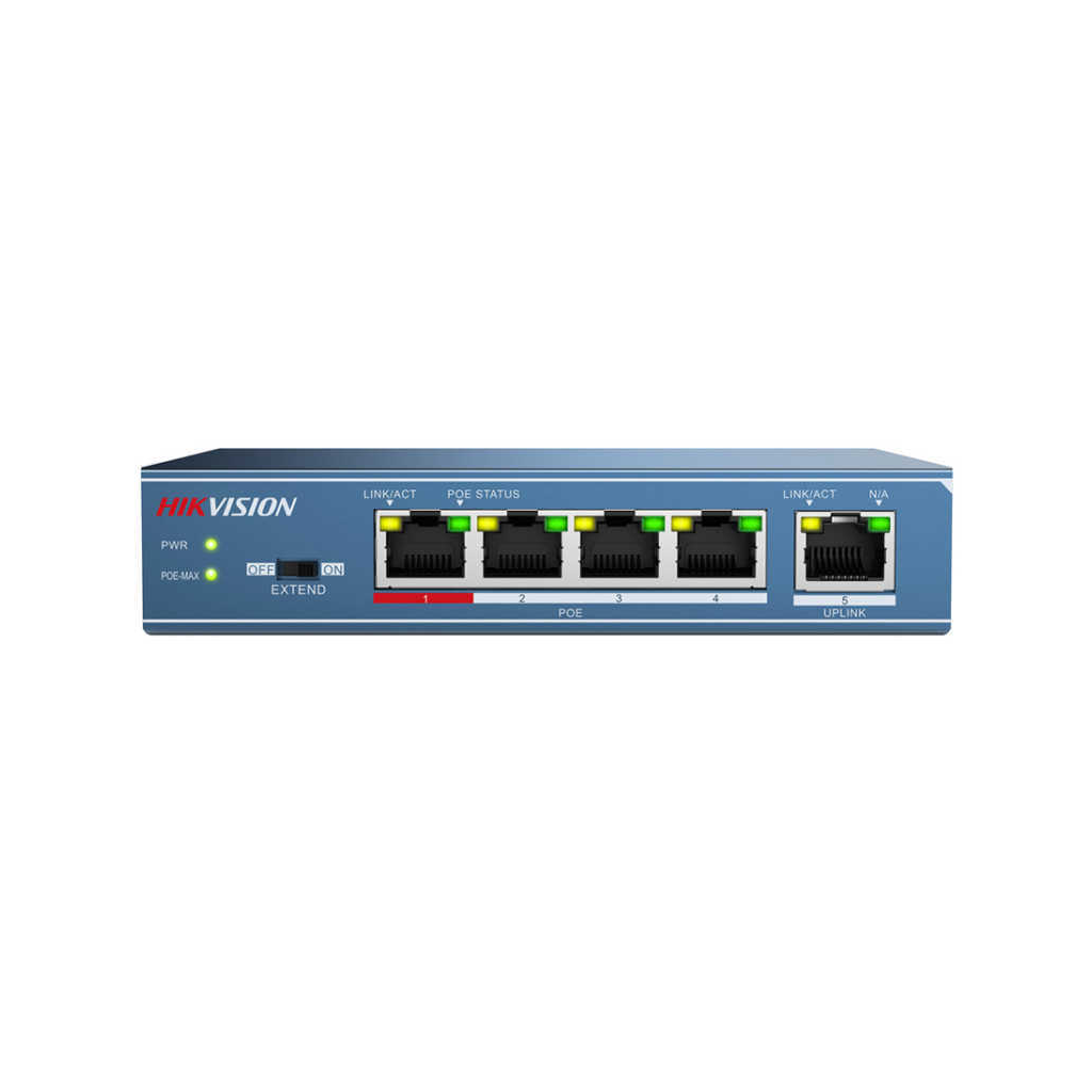 HIKVISION%20DS-3E0105P-E/M,%205%20Port,%20Megabit,%204%20Port%20PoE,%2038W,%20+1%20Port%20MegabBit%20Uplink,%20Yönetilemez,%20Masaüstü%20Switch