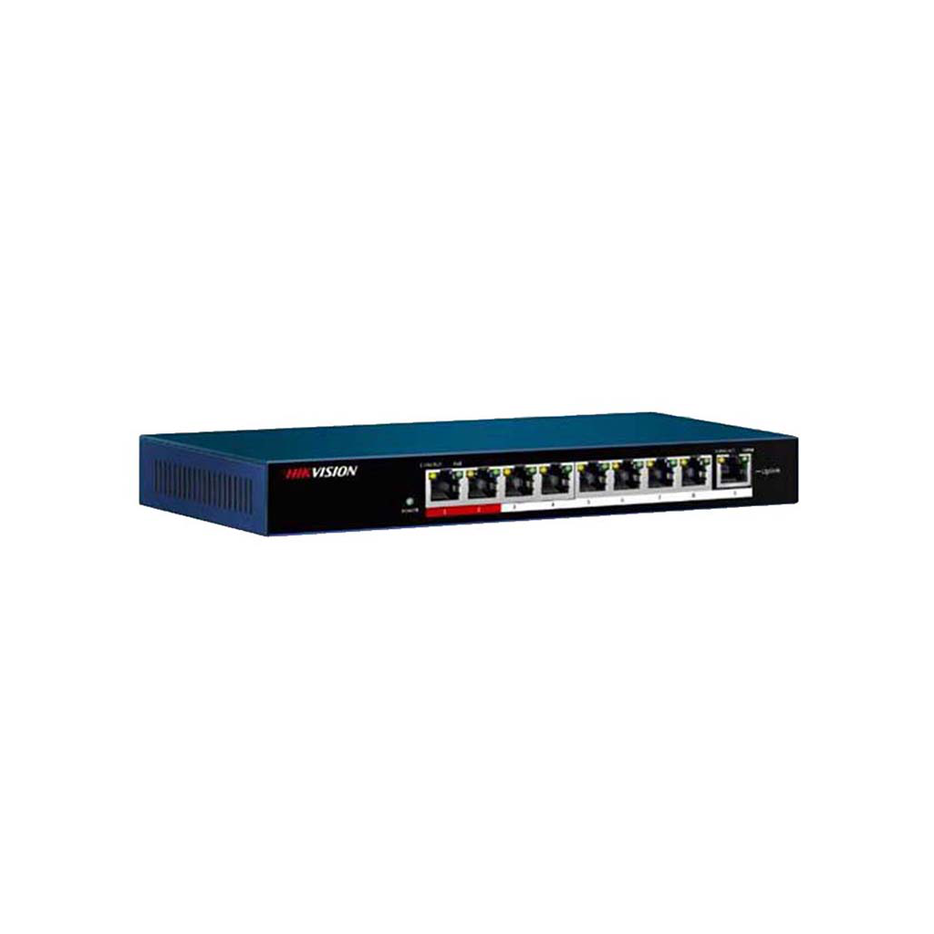 HIKVISION%20DS-3E0109P-E/M,%208Port,%20MegaBit,%208%20Port%20PoE,%2058W,%20+1%20Port%20MegaBit%20Uplink,%20Yönetilemez,%20Masaüstü%20Switch