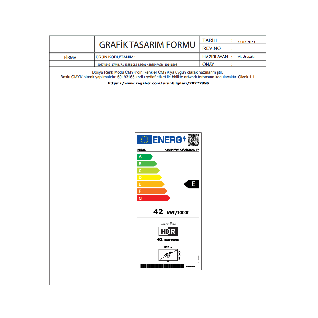 REGAL%2043R654FA9R%2043’’%20108cm,%20Full%20HD,%20Smart,%20Dahili%20%20WiFi%20.Android.Dahili%20Uydu%20Alıcılı%20800HZ%20Led%20Televizyon