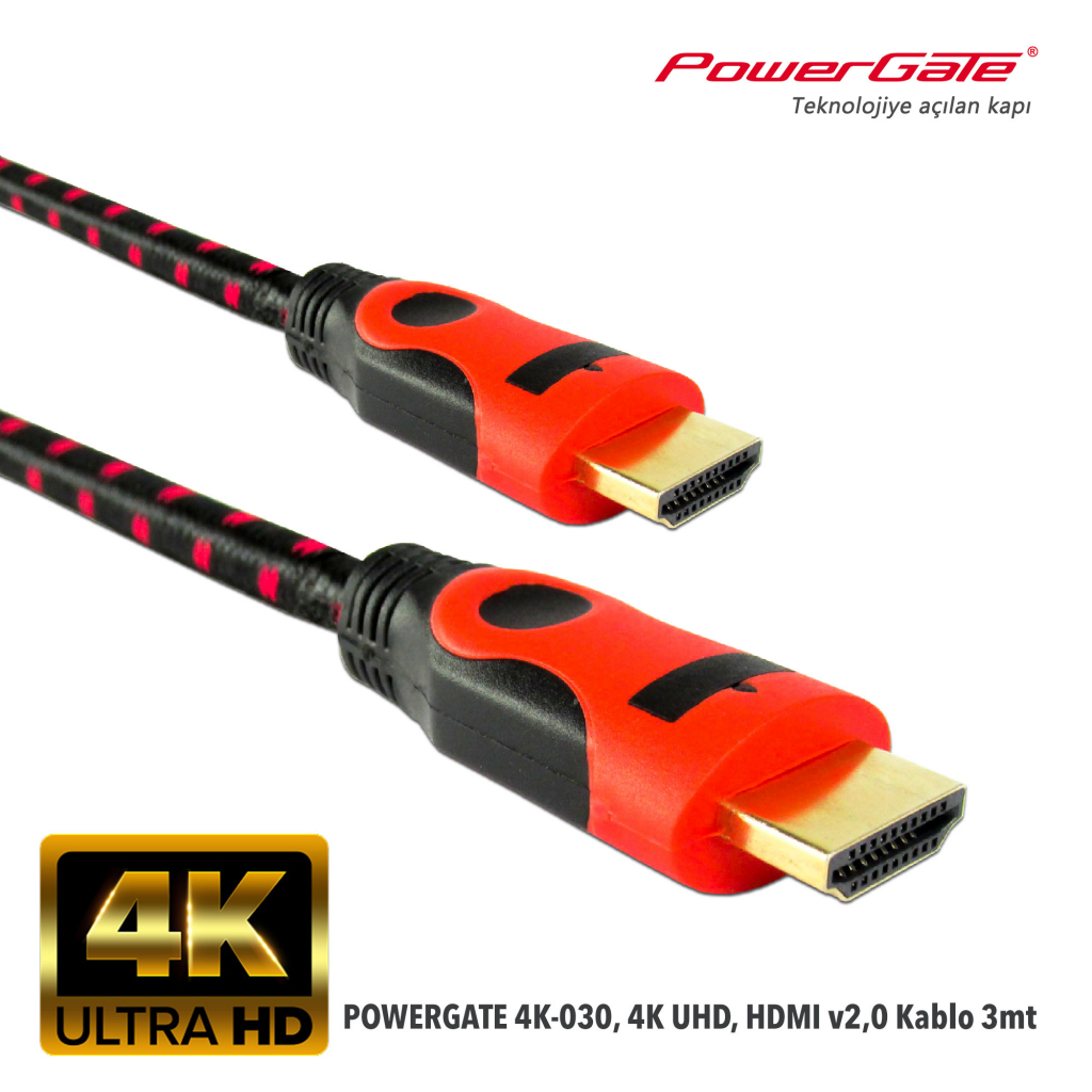 POWERGATE%204K-030,%204K%20UHD,%20HDMI%20v2,0%20Kablo%203mt