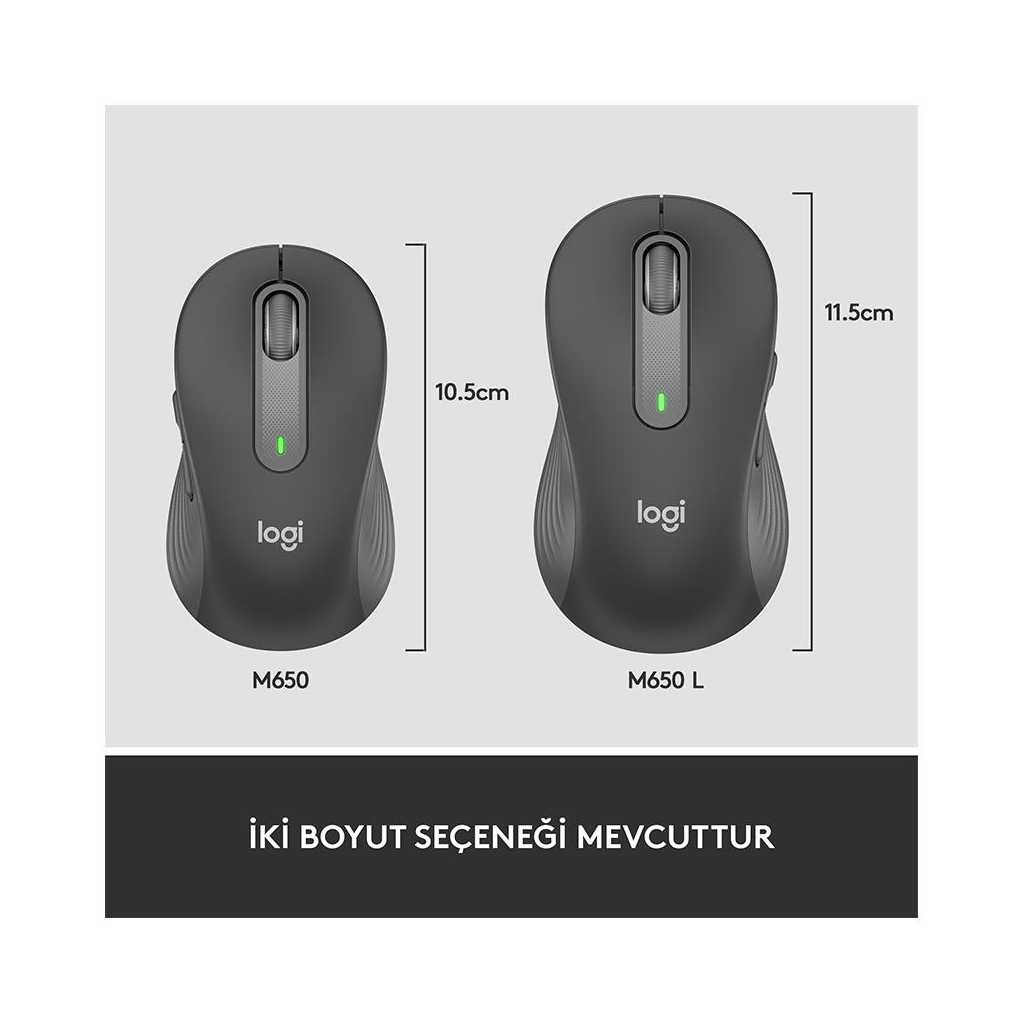 LOGITECH%20910-006236,%20M650L%20Signature,%20Siyah,%20Sağ%20El,%20USB%20Nano%202,4G%20Kablosuz,4000dpi,%20Optik,%205%20Tuşlu,%2024ay%20Pil%20Ömrü,%20Sessiz%20Mouse