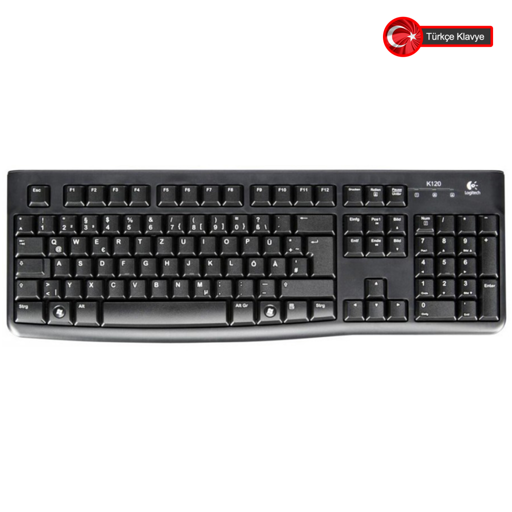 LOGITECH%20K120,%20920-002505,%20USB%20Kablolu,%20Türkçe%20Q,%20Standart%20Klavye