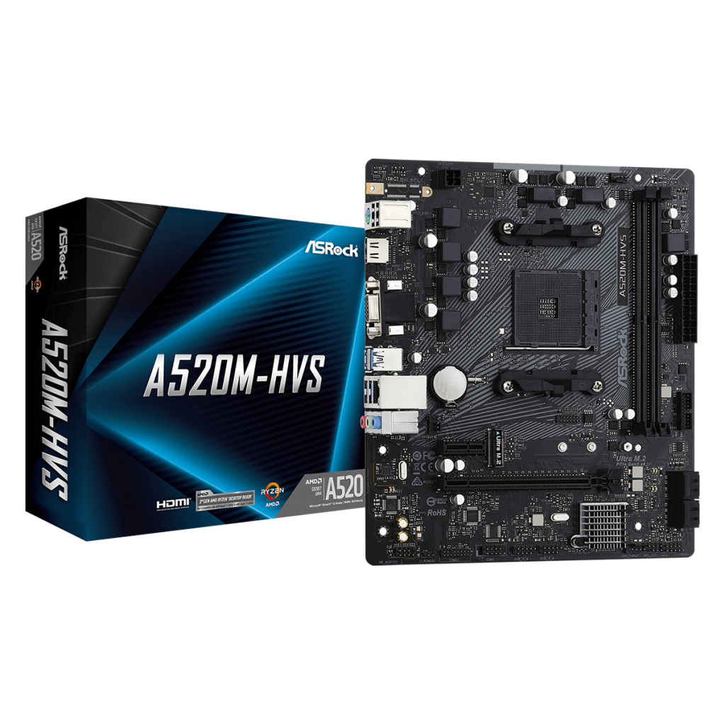 ASROCK,%20A520M-HVS,%202xDDR4,%20M.2,%20D-SUB,%20DVI,%20HDMI,%20AM4%20Soket%20Anakart