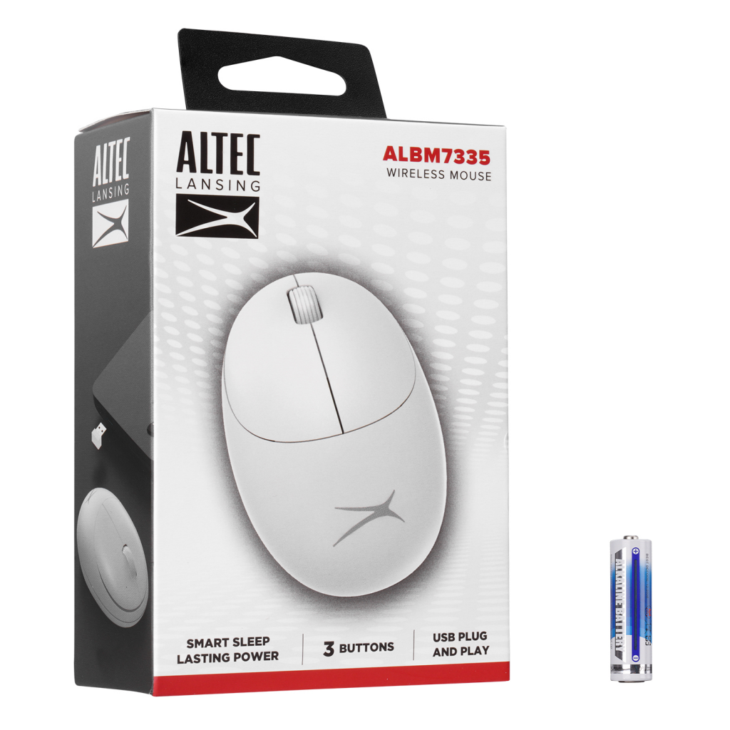 Altec%20Lansing%20ALBM7335,%20Beyaz,%202.4GHz%20USB,%20%201200DPI,%20Kablosuz%20Optik%20Mouse