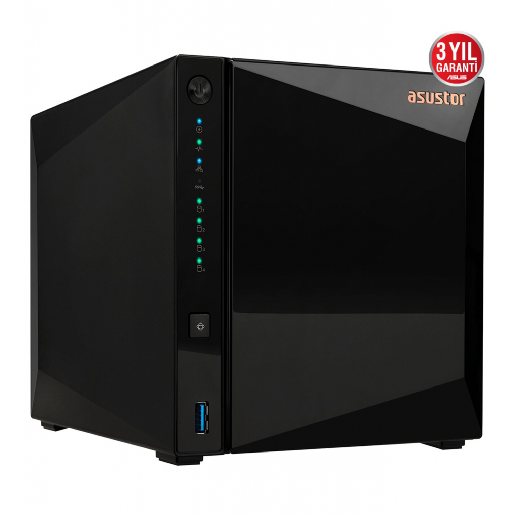 ASUSTOR%20AS3304T,%202Gb%20DDR4%20Ram,%204%20Yuvalı%20(4x22TB%20Destek),%201x2.5GbE%20Network,%203xUSB%203.2,%20Tower%20NAS%20(Yedekleme)%20Cihazı