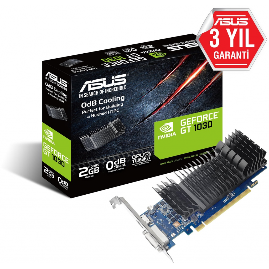 ASUS%20GT1030-SL-2G-BRK,%202Gb,%20GDDR5,%2064Bit,%201xDVI,%201xHDMI,%20GAMING%20Ekran%20Kartı