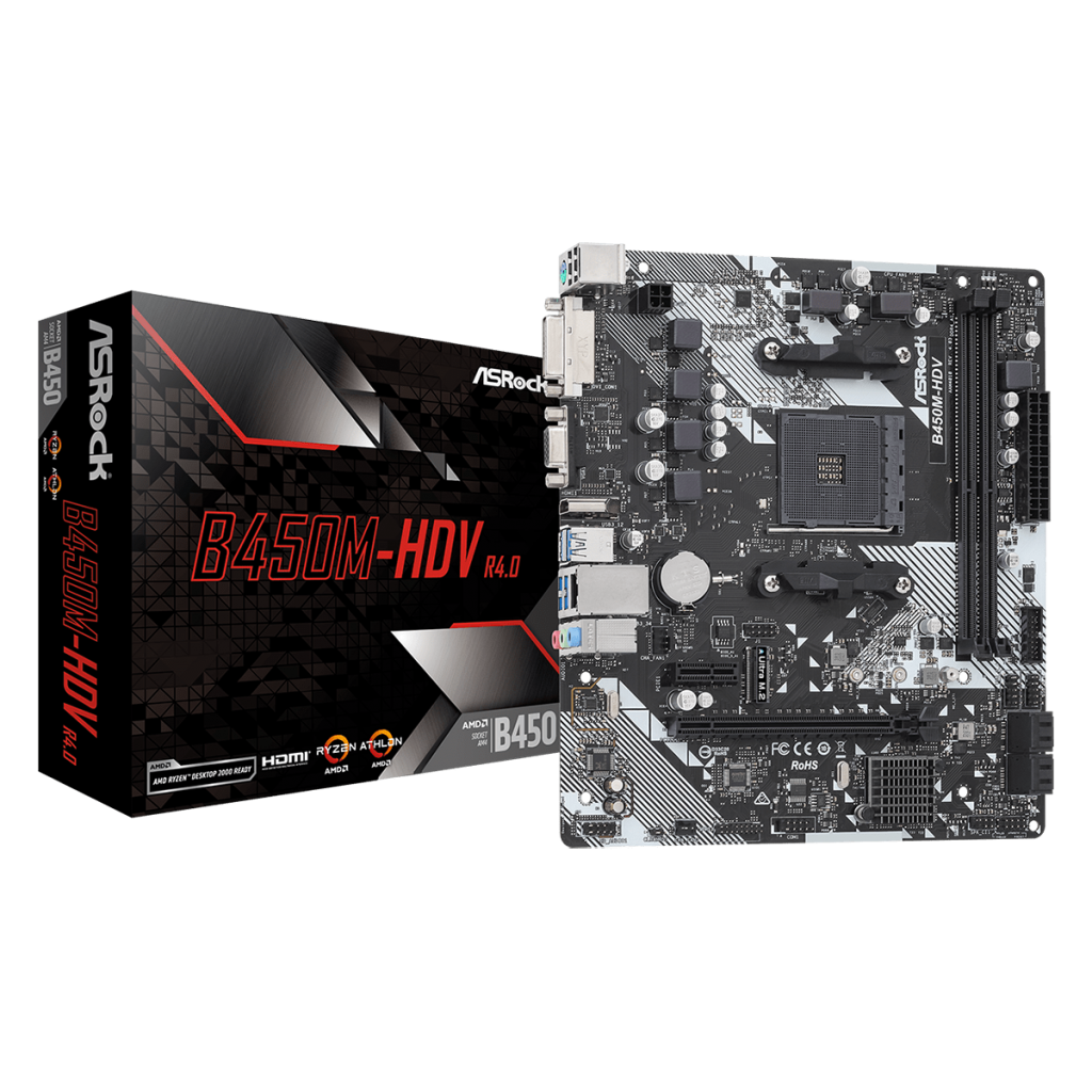 ASROCK,%20B450M-HDV%20R4.0,%202xDDR4,%20M.2,%20D-SUB,%20DVI,%20HDMI,%20AM4%20Soket%20Anakart