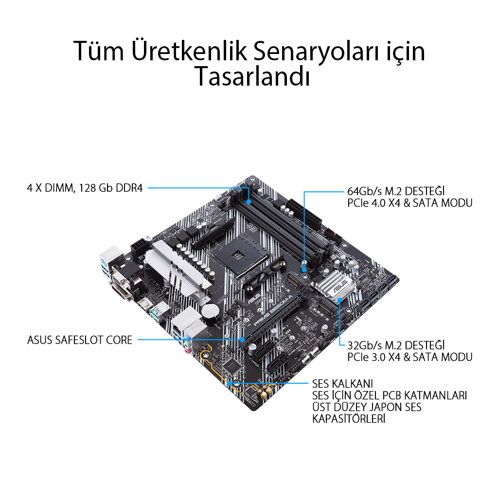 ASUS%20PRIME%20B550M-A,%204xDDR4,%202x%20M.2,%20D-SUB,%20DVI,%20HDMI,%20AM4%20Soket%20Anakart