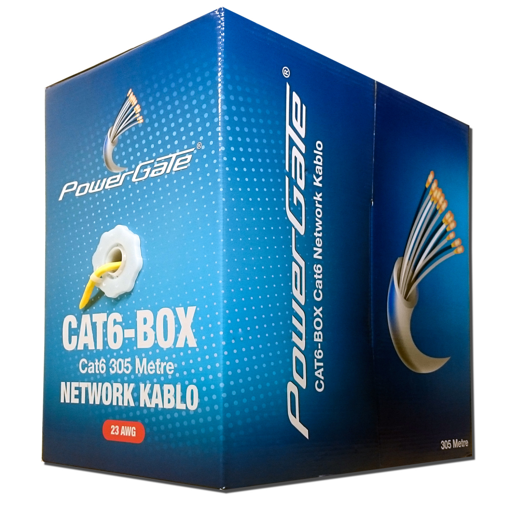 POWERGATE%20CAT6-BOX-YL,%2023AWG,%200,57mm,%20UTP,%20CAT6%20Kablo,%20305m,%20Sarı