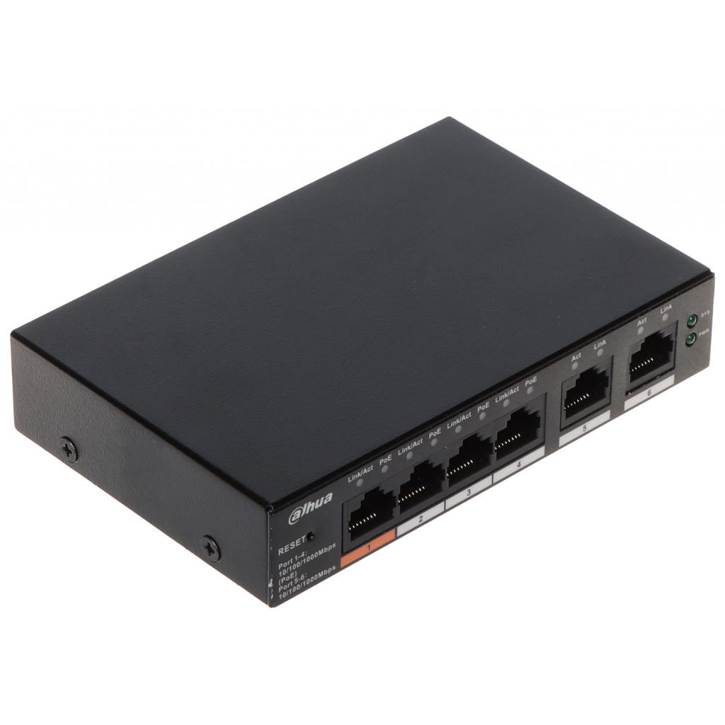 DAHUA%20CS4006-4ET-60,%204%20Port,%20Megabit,%204%20Port%20PoE,%2060W,%20+%202%20Port%20Uplink,%20Cloud%20Yönetilebilir,%20Switch