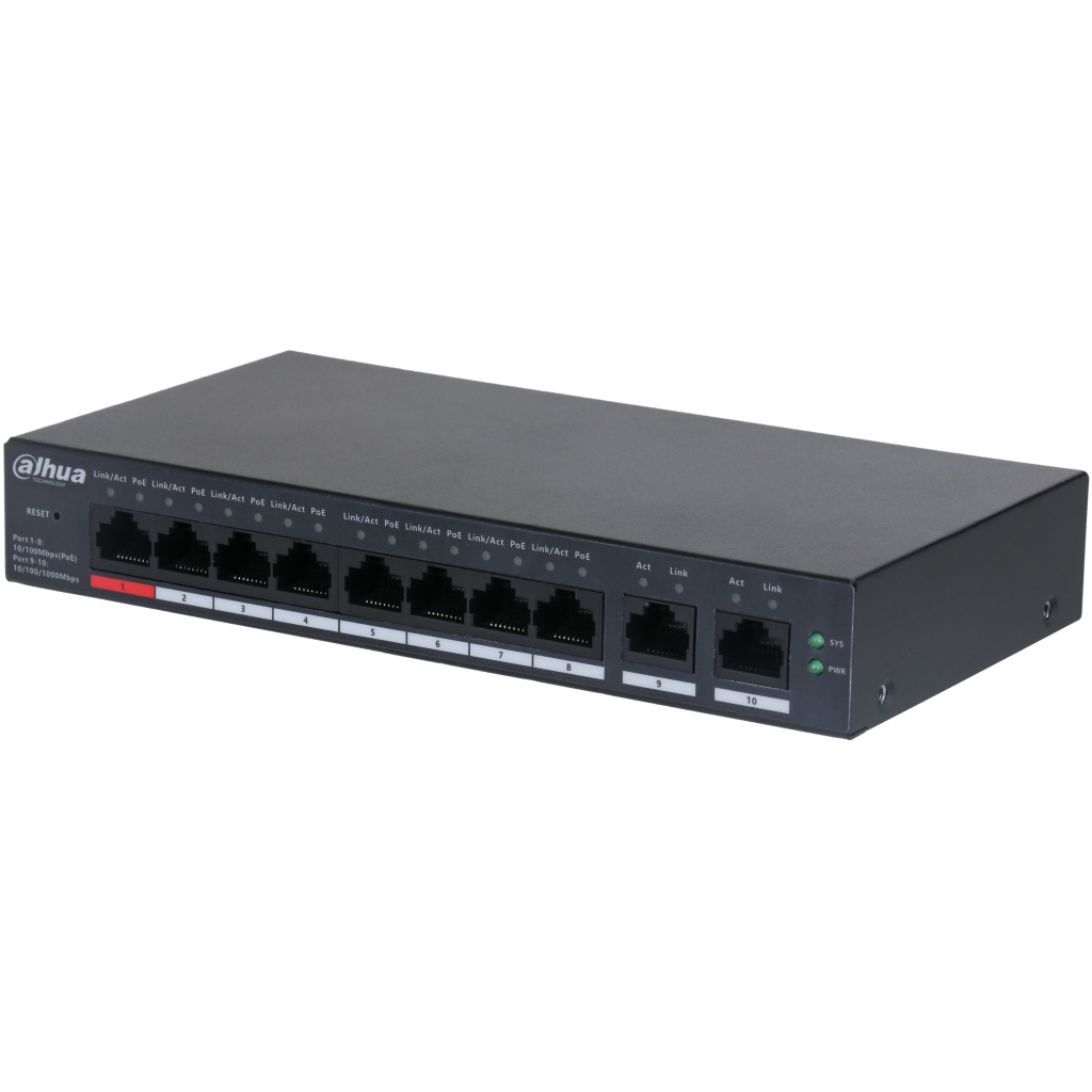 DAHUA%20CS4010-8ET-110,%208%20Port,%20Megabit,%208%20Port%20PoE,%20110W,%20+2%20Port%20Uplink,%20Cloud%20Yönetilebilir,%20Switch