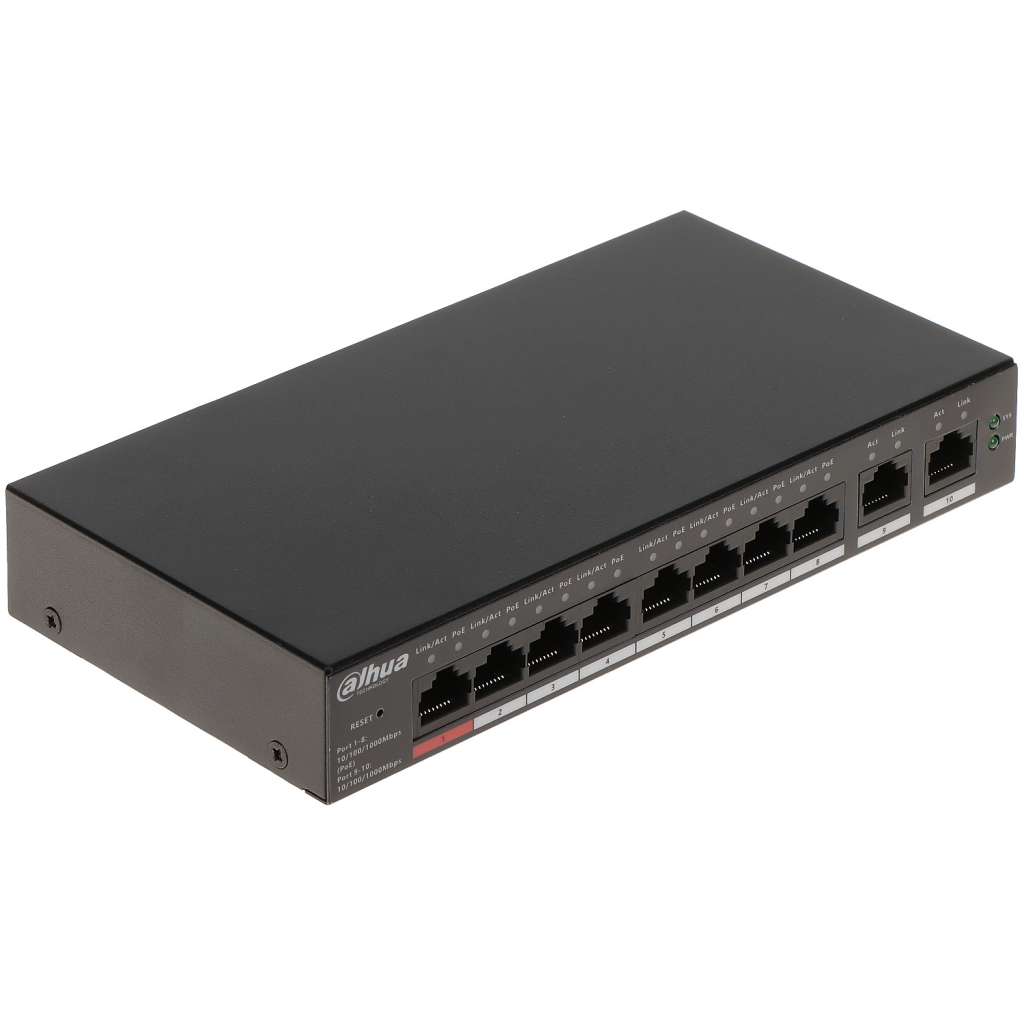 DAHUA%20CS4010-8GT-110,%208%20Port,%20Gigabit,%208%20Port%20PoE,%20110W,%20+2%20Port%20Uplink,%20Cloud%20Yönetilebilir,%20Switch