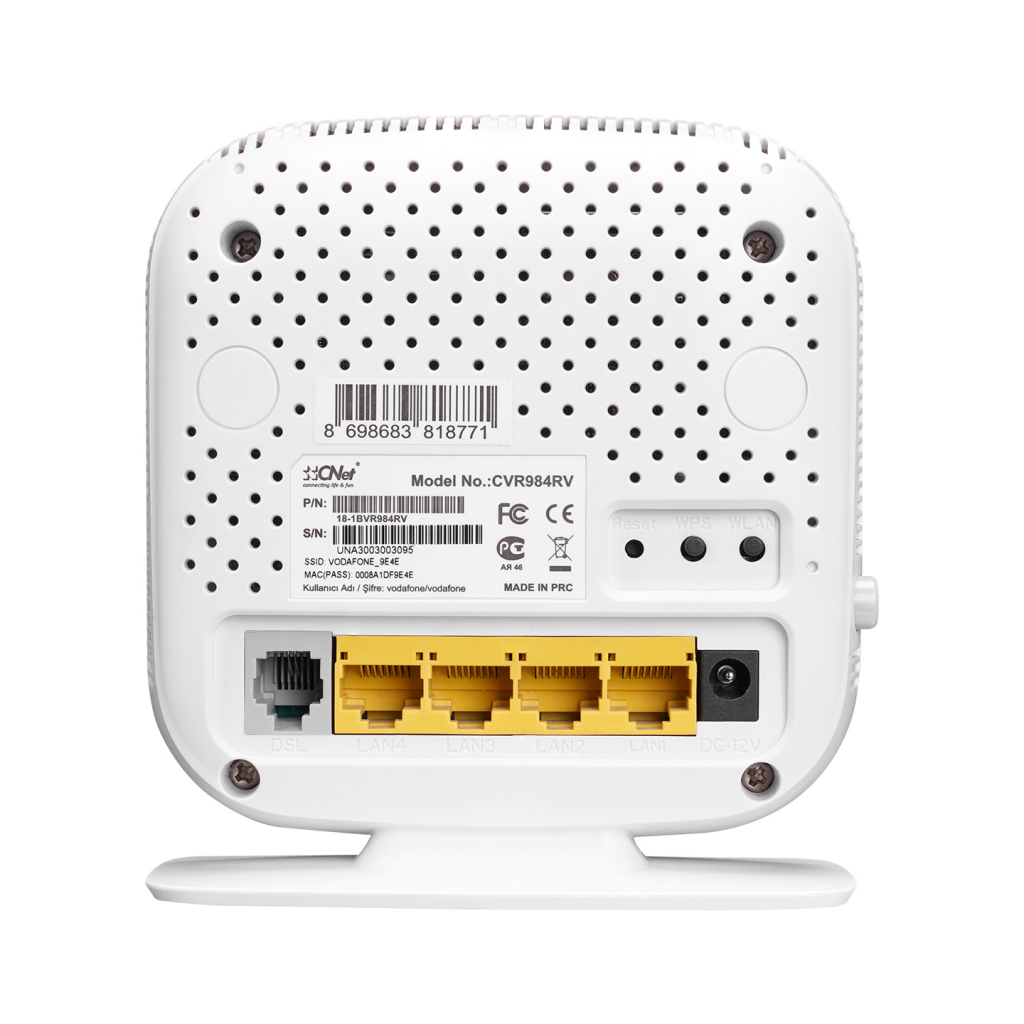 CNET%20CVR984RV,%204%20Port,%202.4Ghz%20Wifi,%20300Mbps,%202x3dBi%20Dahili%20Anten,%20VDSL2,%20ADSL2+%20MODEM