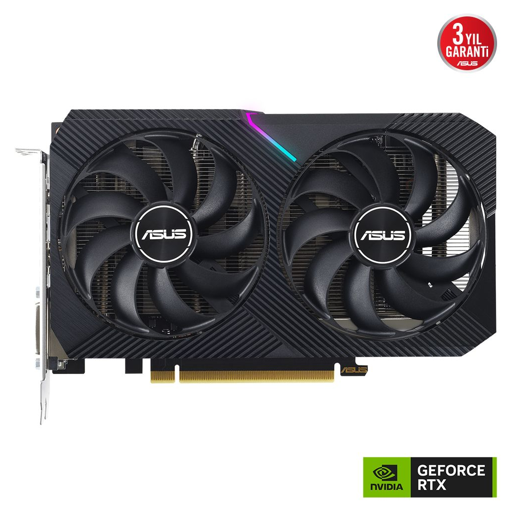 ASUS%20DUAL-RTX3050-O8G-V2%208GB,%20GDDR6,%20128Bit,%201xHDMI,%201xDP,%201xDVI,%20GAMING%20Ekran%20Kartı