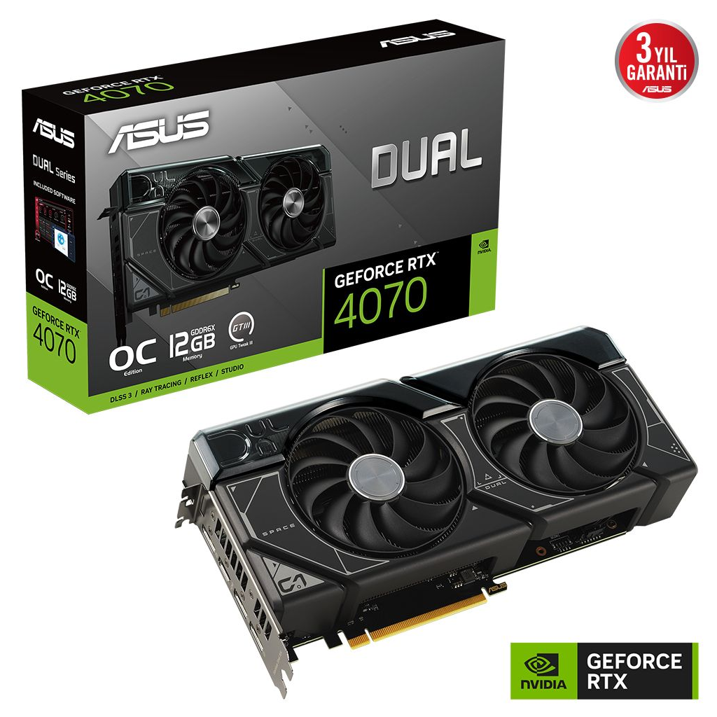 ASUS%20DUAL-RTX4070-O12G,%2012Gb,%20192Bit,%20GDDR6X,%201xHDMI,%203xDP%20GAMING%20Ekran%20Kartı