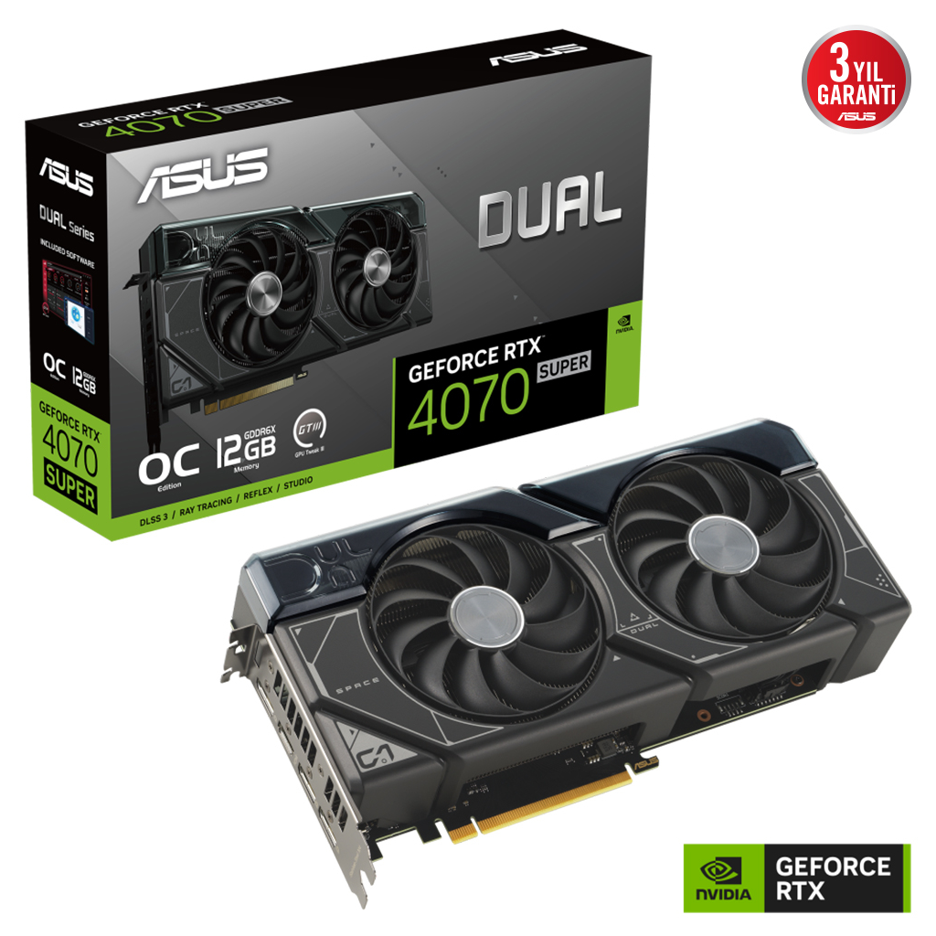 ASUS%20DUAL-RTX4070S-O12G,%2012Gb,%20192Bit,%20GDDR6X,%201xHDMI,%203xDP%20GAMING%20Ekran%20Kartı