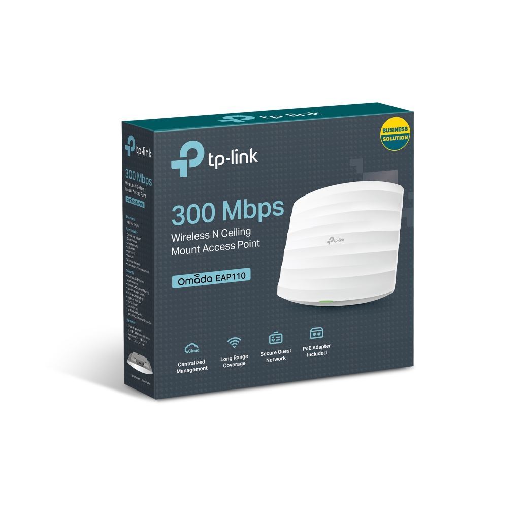 TP-LINK%20OMADA%20EAP110,%201Port%20Poe%20300Mbps,%202,4Ghz,%20Tavan%20tipi,%20Pasif%20Poe,%20Access%20Point