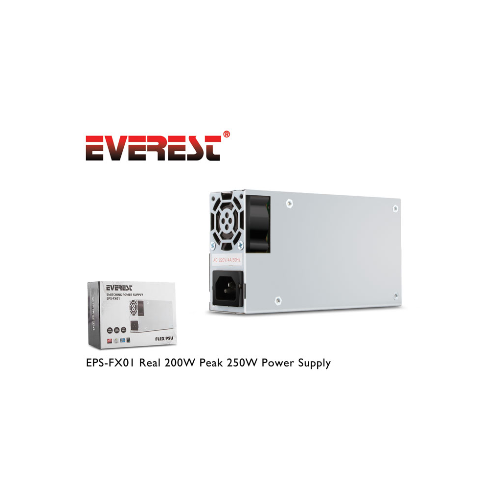 Everest%20EPS-FX01,%20Peak%20250W,%204cm%20Fan,%20İnce%20Uzun,%2041%20x%2081%20x%20150mm,%20Flex%20Power%20Supply%20(PSU)