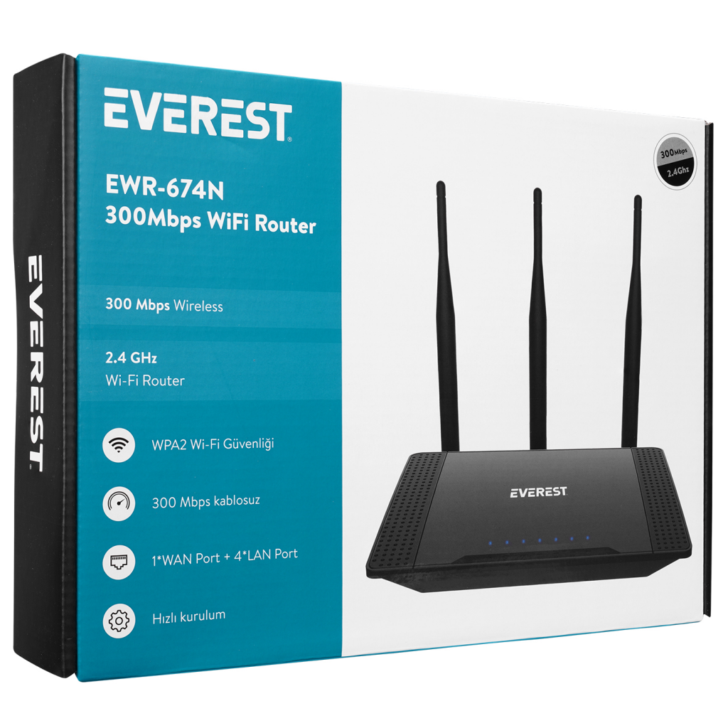 EVEREST%20EWR-674N,%204Port,%201%20WAN,%20300Mbps,%202.4Ghz%20Wifi,%20Masaüstü,%20Megabit,%20WISP,%20Repeater,%20Router,%20Access%20Point