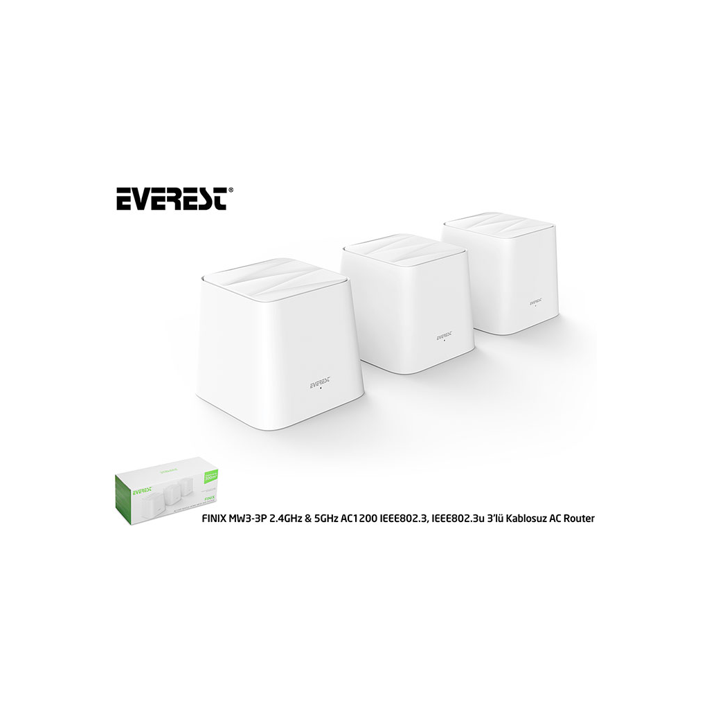 EVEREST%20FINIX%20MW3-3P,%203%20Pack%20Mesh,%20AC1200,%20WiFi,%20300-867Mbps,%20Dual%20Band,%20300m2%20kapsama%20Alanı,%20Router,%20Geniş%20Alan%20İnternet%20Ağı%20Sağlayıcısı%20(TENDA%20Üretimi)