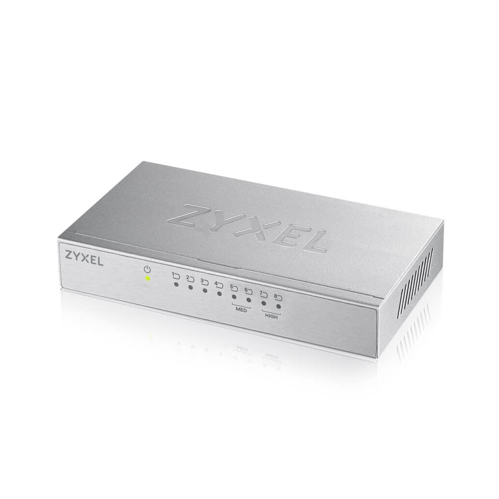 ZyXEL%20GS-108B%20V3,%208%20Port,%20GigaBit,%20Metal%20Kasa,%20Yönetilemez,%20Masaüstü%20Switch