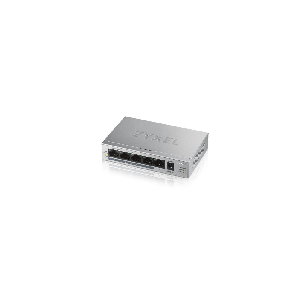 ZyXEL%20GS1005HP,%205%20Port,%20GigaBit,%205%20Port%20PoE%2060W,%20Yönetilemez,%20Masaüstü%20Switch