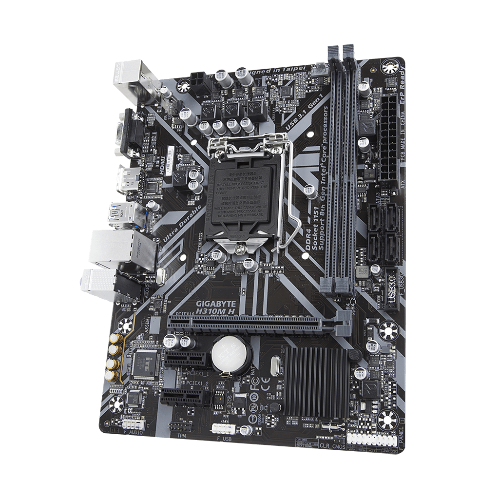 GIGABYTE%20H310M%20H,%202xDDR4,%20D-SUB,%20HDMI,%20%208-9.Nesil,%20LGA1151%20Soket,%20Anakart