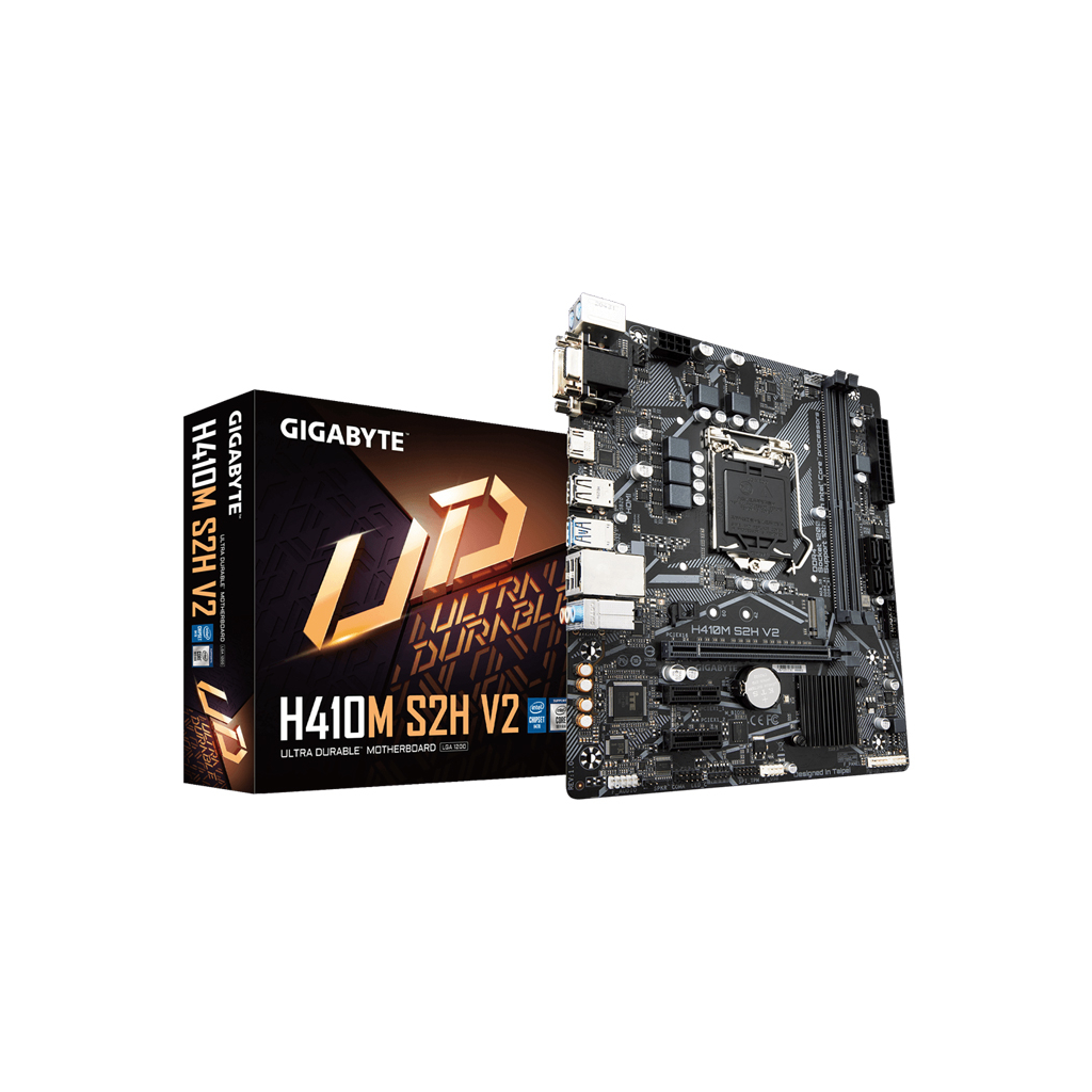 GIGABYTE%20H410M-S2H%20V2,%202xDDR4,%20M.2,%20D-SUB,%20DVI%20%20HDMI,%2010.Nesil,%20LGA1200%20Soket,%20Anakart