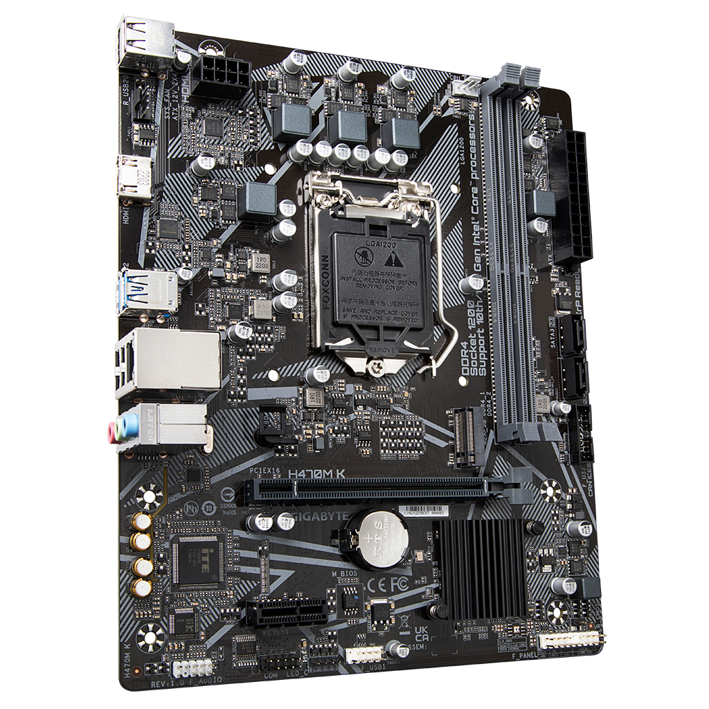 GIGABYTE%20H470M%20K%20rev.1.0,%202xDDR4,%20M.2,%20HDMI,%2010-11.Nesil,%20LGA1200%20Soket,%20Anakart