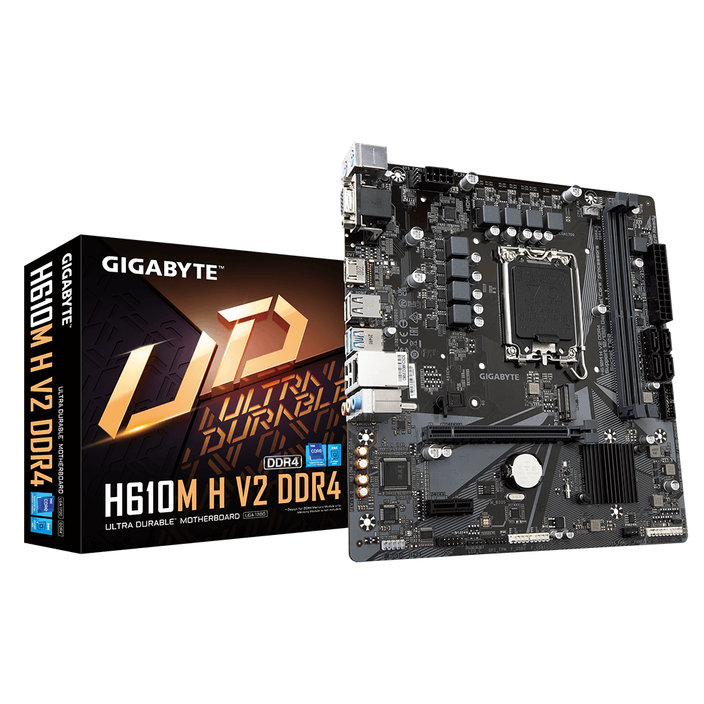 GIGABYTE%20H610M-H-V2%20rev.1.0,%203200Mhz.%202xDDR4,%20M.2,%20D-SUB,%20HDMI,%2012-13.Nesil,%20LGA1700%20Soket,%20Anakart