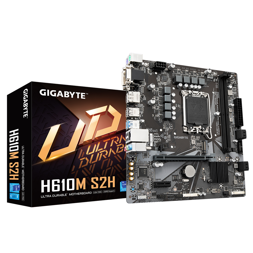 GIGABYTE%20H610M%20S2H%20rev.1.0,%205600MHz,%202xDDR5,%20M.2,%20D-SUB,%20DVI,%20HDMI,%20DP,%2012-13-14.Nesil,%20LGA1700%20Soket,%20Anakart