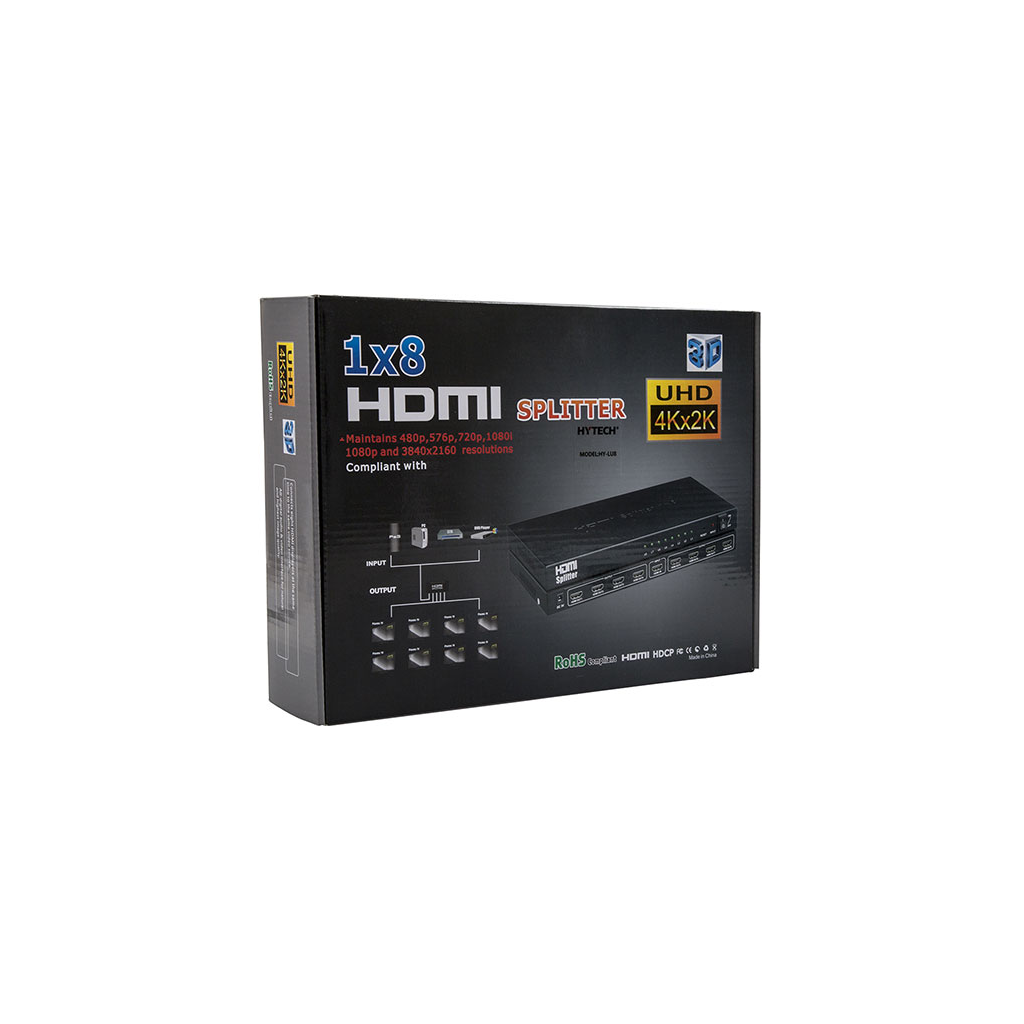 HYTECH%20HY-LU8,%208Port,%204K%20Çözünürlük,%20HDMI%20Splitter