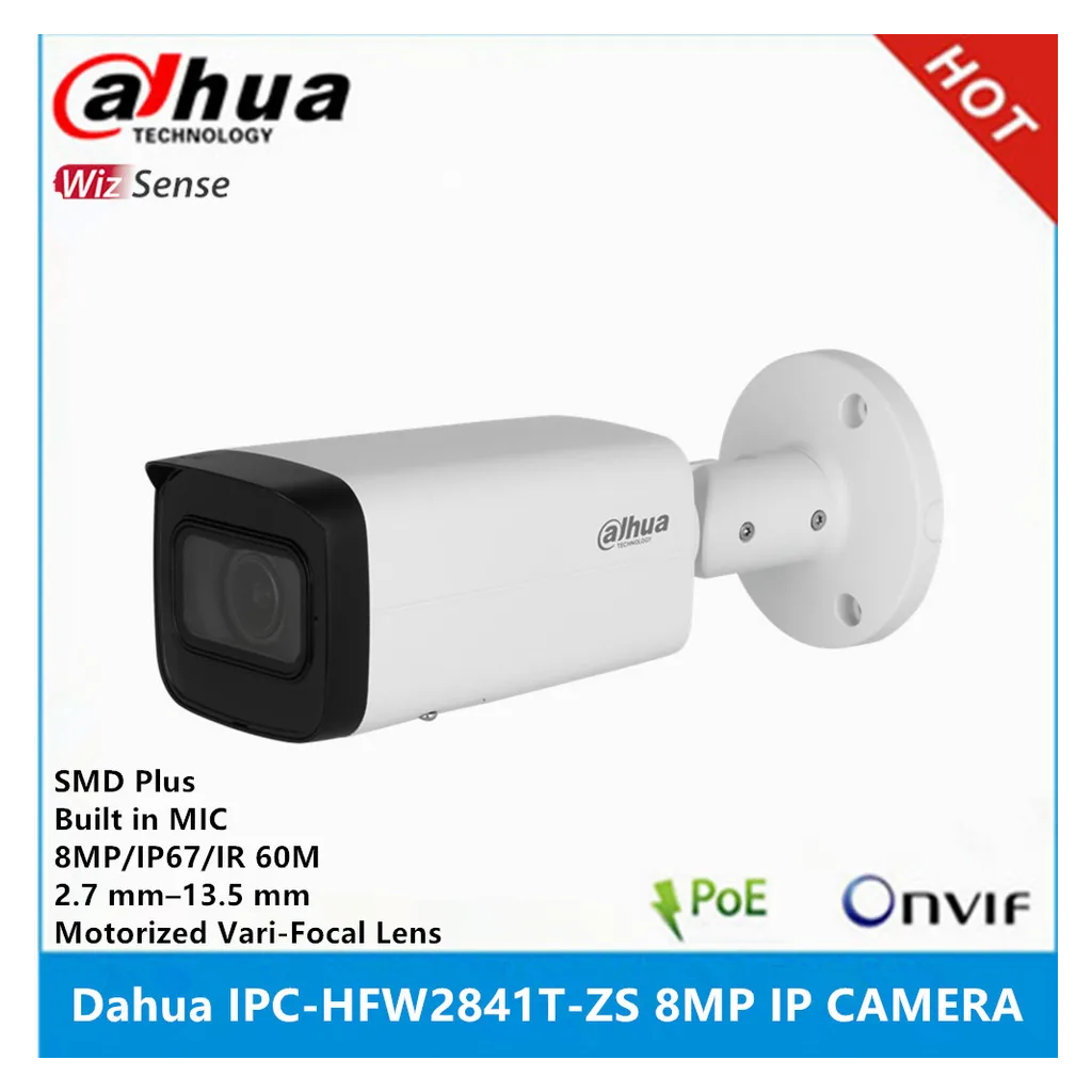 DAHUA%20IPC-HFW2841T-ZAS-27135%208Mpix,%202,7-13,5mm%20%20Motoriz%20Lens,%20H265+,%2080Mt%20Gece%20Görüşü,%20Dahili%20Mikrofon,%20Starlight,%20IP67,%20%20PoE%20Bullet%20IP%20Kamera