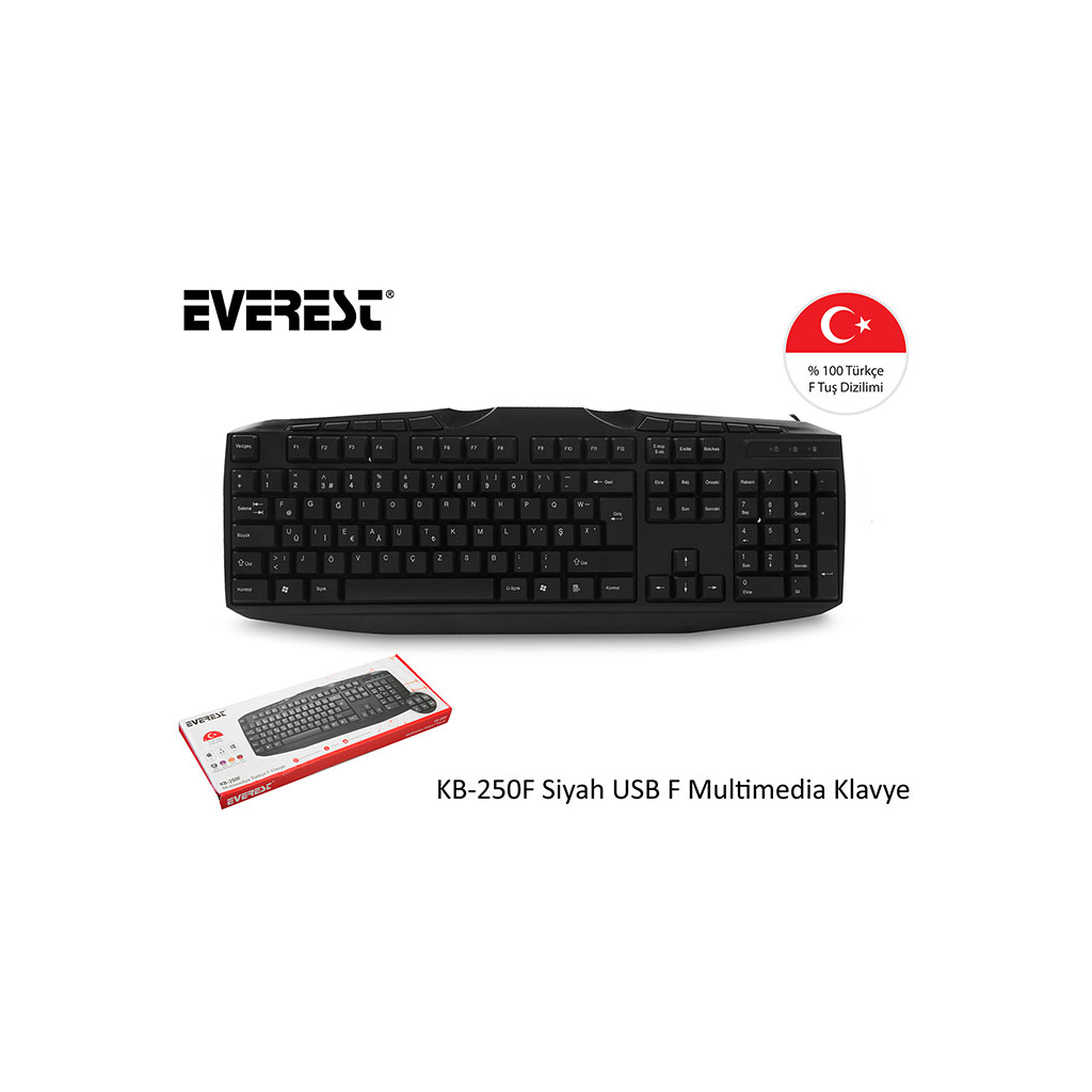 EVEREST%20KB-250F%20(F)%20USB%20Multimedya%20KLAVYE%20(SİYAH)