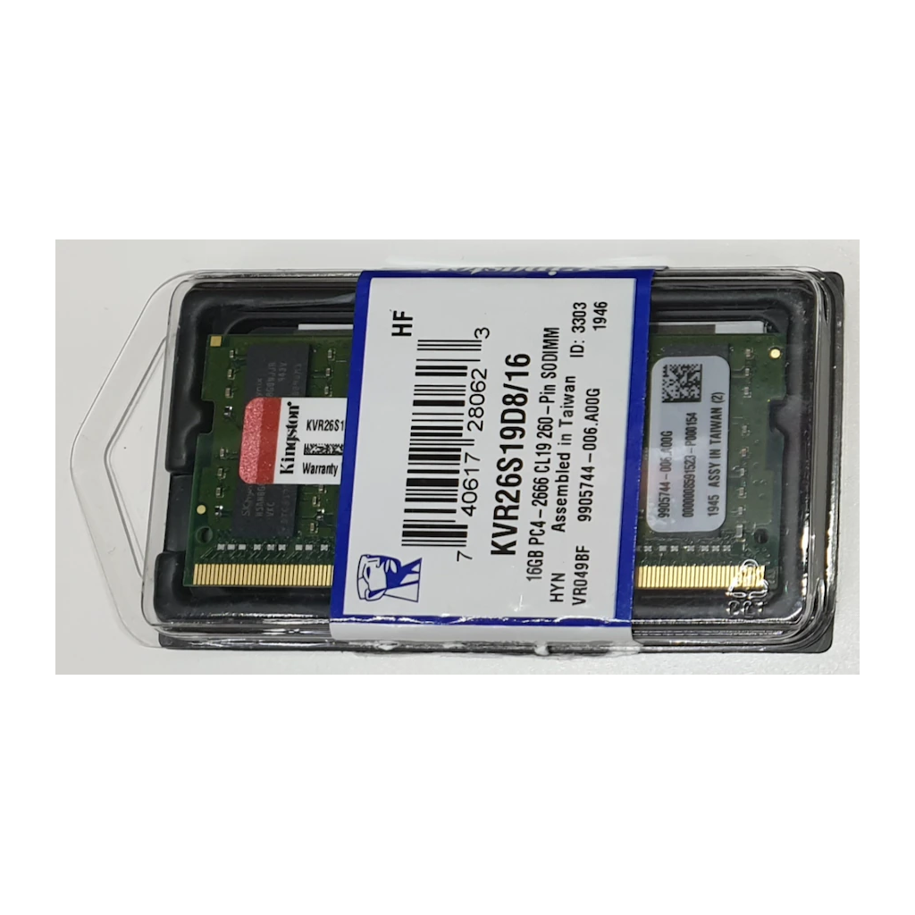 KINGSTON%20KVR26S19D8/16,%2016Gb,%202666Mhz,%20DDR4,%20Sodimm%20Notebook%20RAM,%201,2V,%20CL19