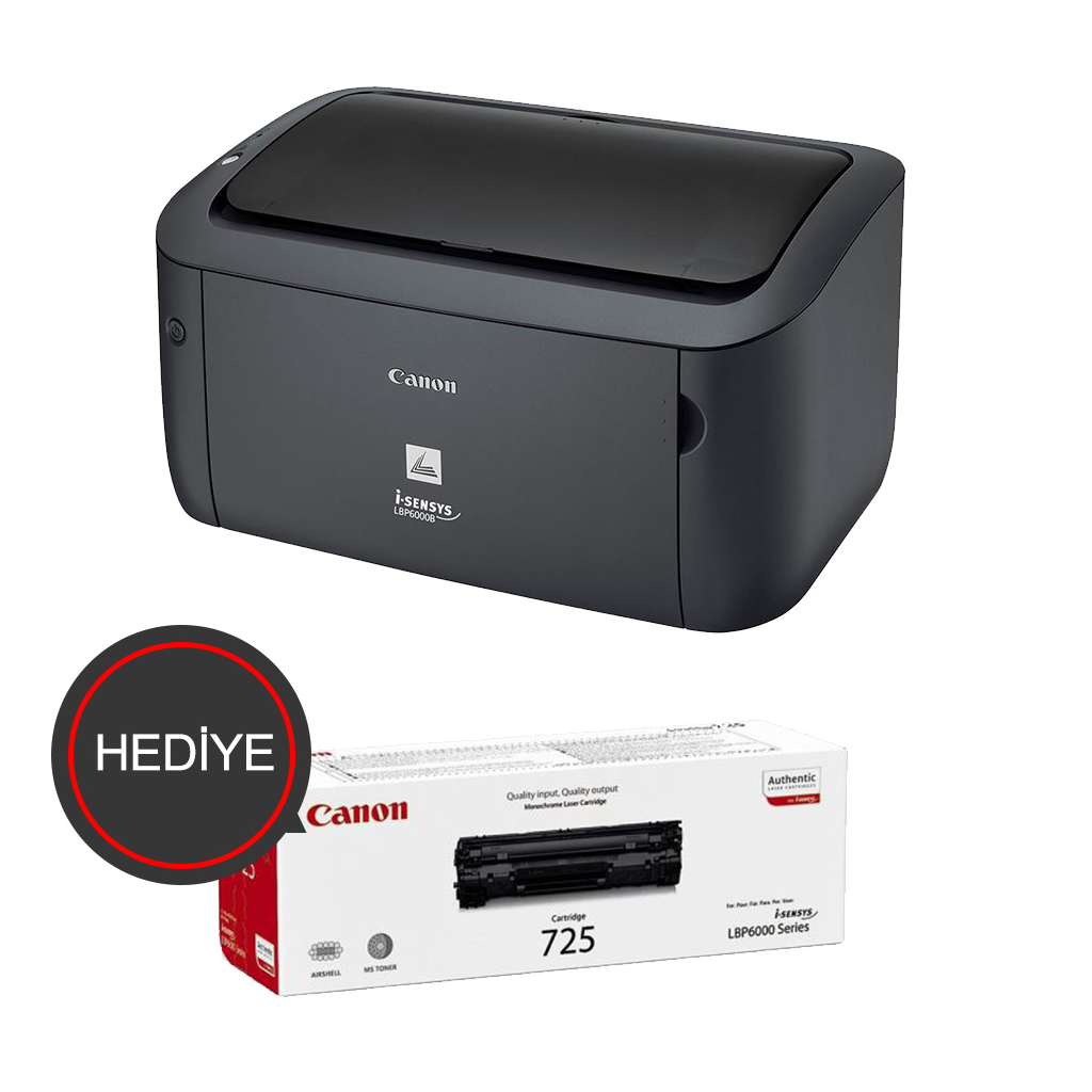 CANON%20i-SENSYS%20LBP6030B,%20Lazer%20Yazıcı%20(Siyah),%20Orjinal%201adet%20CRG725%20Toner%20Hediyeli%20(Dakikada%2018%20Sayfa)