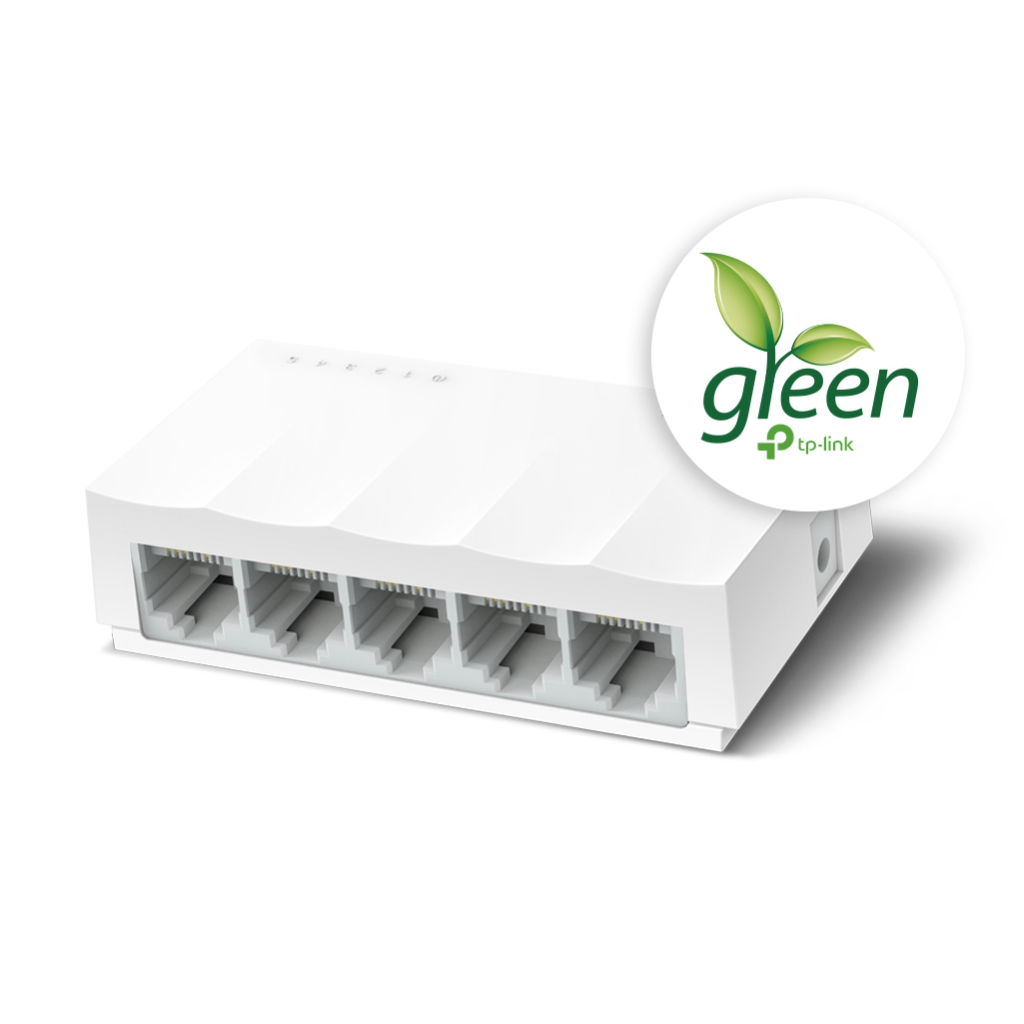 TP-LINK%20LS1005,%20Green%20Tech,%205%20Port,%20MegaBit,%20Yönetilemez,%20Masaüstü%20Switch