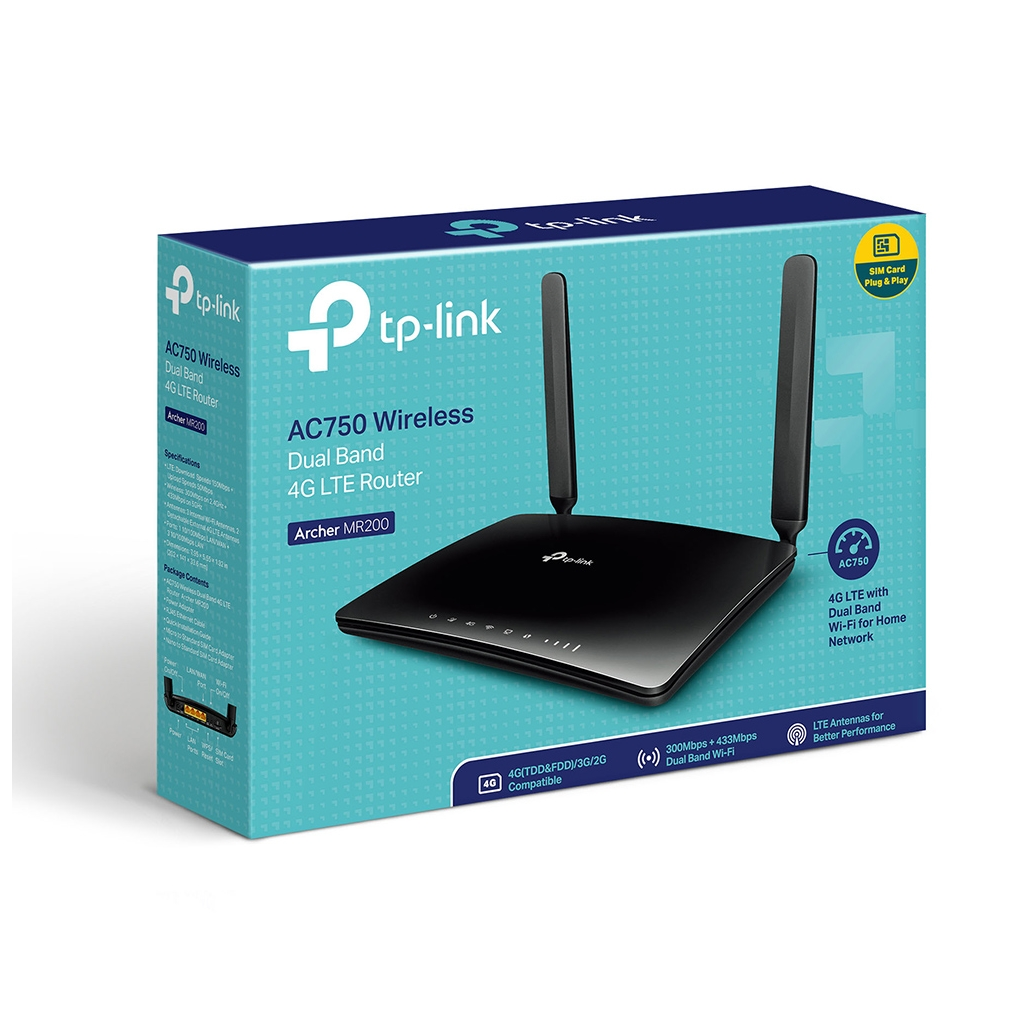 TP-LINK%20ARCHER%20MR200,%20AC750,%204Port,%20300-433Mbps,%20Dual%20Band%20WiFi,%20Masaüstü,%20LTE%20Micro%20Sim%20Kart%20Takılabilir%203G-4G%20Destekli%20Router