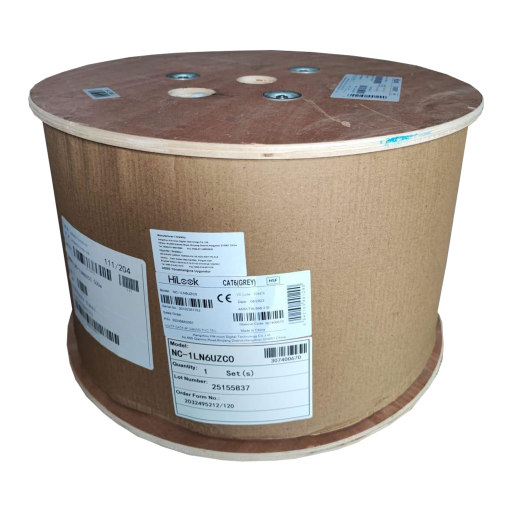 HILOOK%20NC-1LN6UZC0,%20CAT6%20500m,%2024AWG%200.5mm,%20UTP,%20%100%20Bakır,%20%20Gri%20Renk