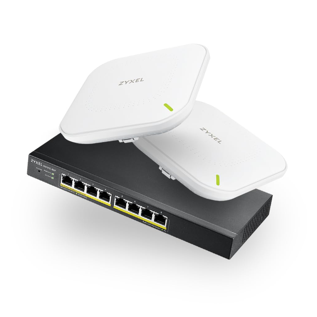 ZYXEL%20NEBULA%20STARTER%20Kit,%201x%20GS1915-8EP%208%20Port%20Poe%20Yönetilebilir%20Fiber%20Switch,%202x%20NWA90AX%20DualBand,%20WiFi6,%20Poe%20Access%20Point