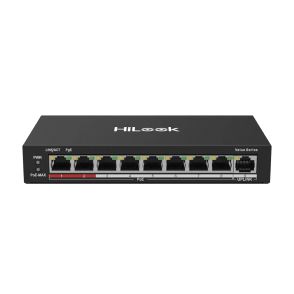 HILOOK%20NS-0109P-60(B),%208%20Port,%20Megabit,%208%20Port%20PoE,%2060W,%20+1%20Port%20Megabit%20Uplink,%20Long%20Range%20250Metre,%20Yönetilemez,%20Masaüstü%20Switch