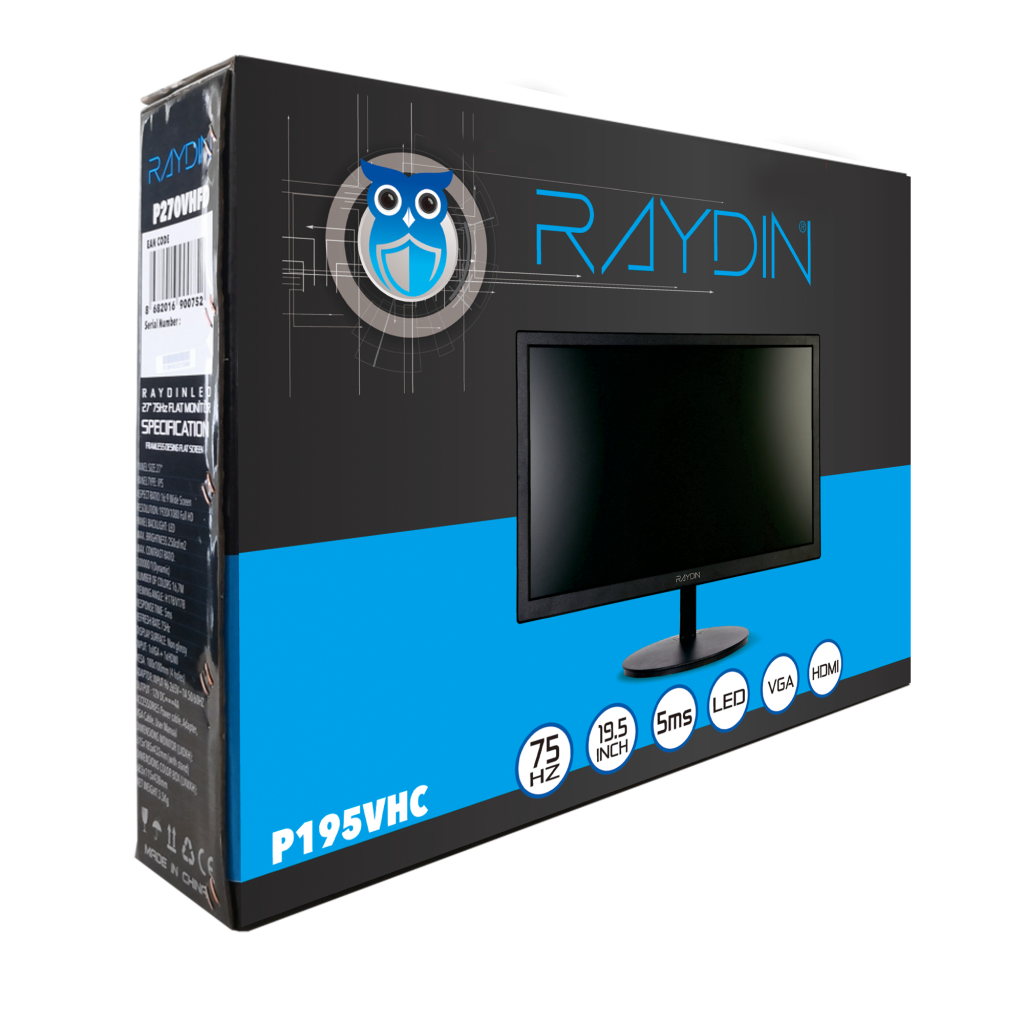 RAYDIN%20P195VHC%2019,5’’%205ms,%2075Hz,%201600x900,%20D-Sub,%20HDMI,%20TN%20LED%20Monitör