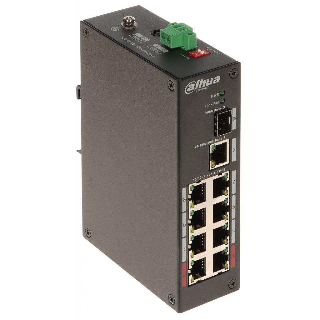 DAHUA%20PFS3110-8ET-96-V2,%2010%20Port,%20%20%208%20Port%20Megabit%20PoE%2096W,%201%20Port%20Gigabit,%201%20Port%20Gigabit%20SFP,%20Yönetilemez,%20Masaüstü%20Switch