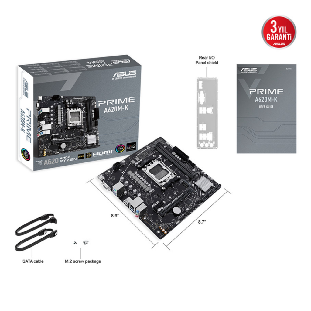 ASUS%20PRIME%20A620M-K,%202xDDR5,%201x%20M.2,%20D-SUB,%20HDMI,%20AMD%20Ryzen%207000%20Serisi,%20AM5%20Soket%20Anakart