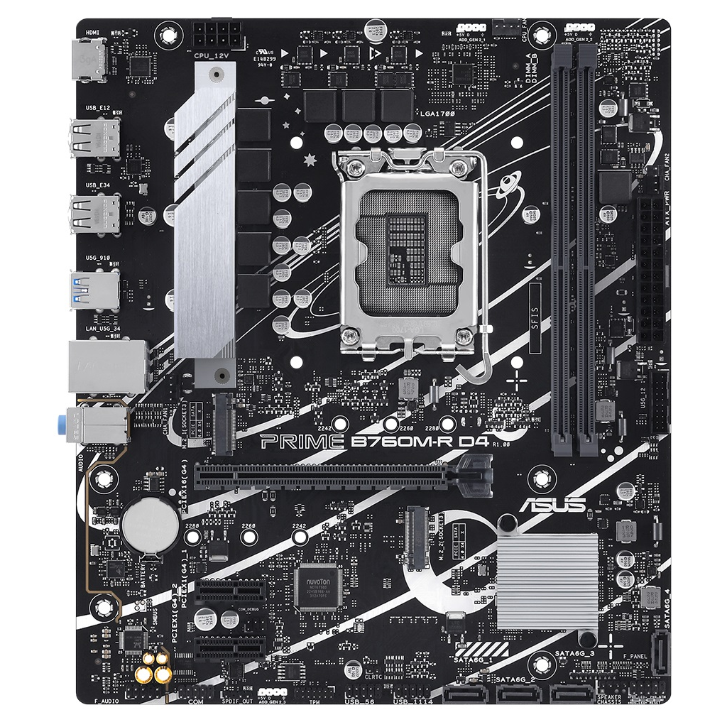 ASUS%20PRIME%20B760M-R%20D4,%202xDDR4,%202x%20M.2,%20HDMI,%2012-13-14.Nesil,%20LGA1700%20Soket,%20Anakart