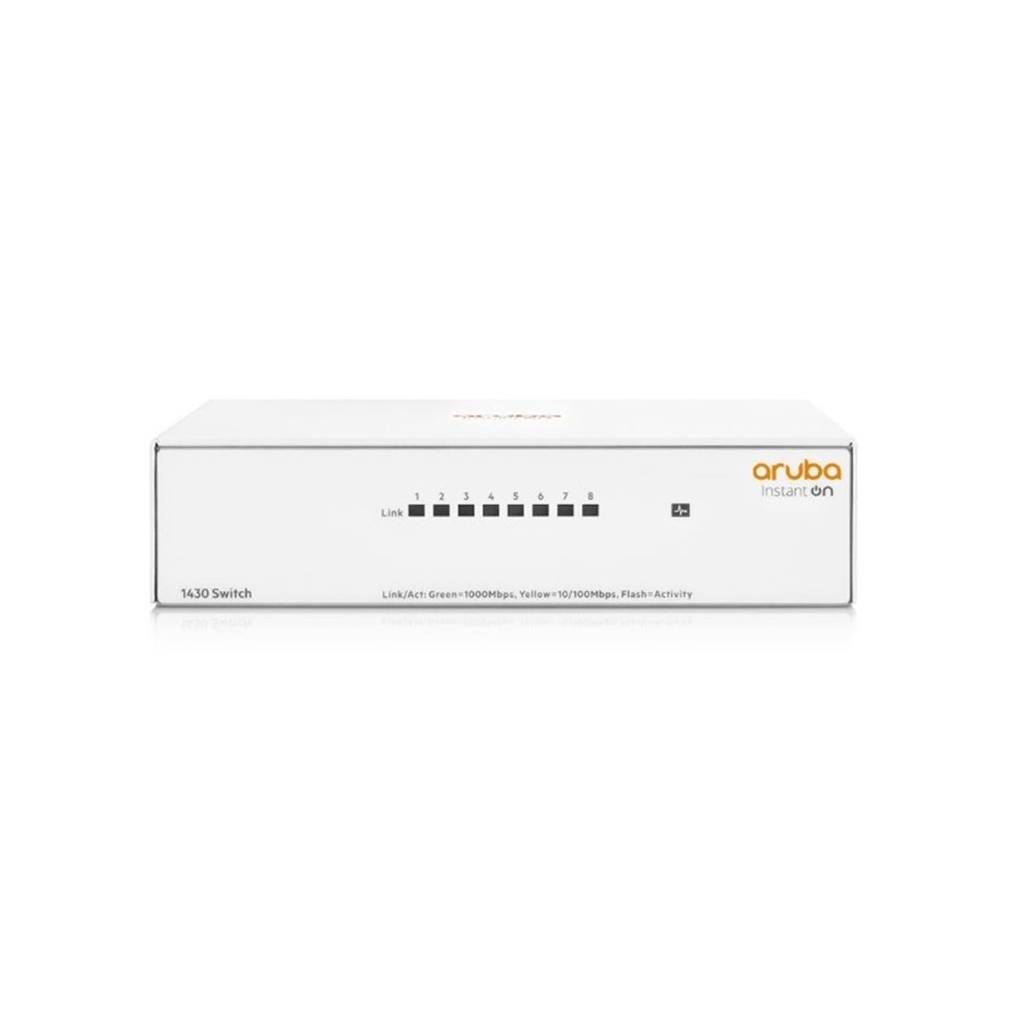 HP%20Aruba%20Instant%20On%20R8R45A%201430-8G,%208Port,%20GigaBit,%20Yönetilemez,%20Masaüstü%20Switch