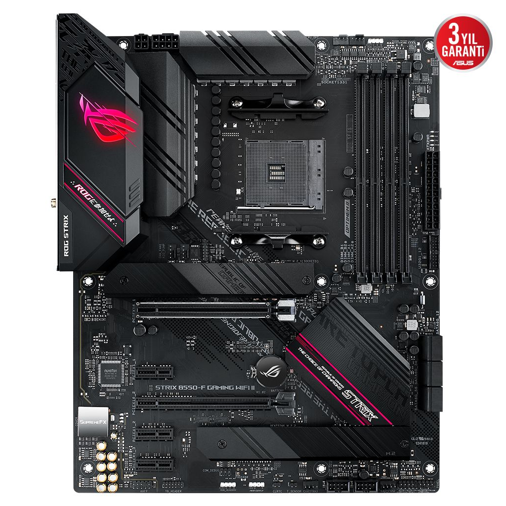 ASUS%20ROG%20STRIX%20B550-F%20GAMING%20WIFI%20II,%204xDDR4,%202x%20M2,%20HDMI,%20DP,%20Type-C,%20Wi-Fi%206,%20Bluetooth%20v5.2,%20AM4%20Soket%20Anakart