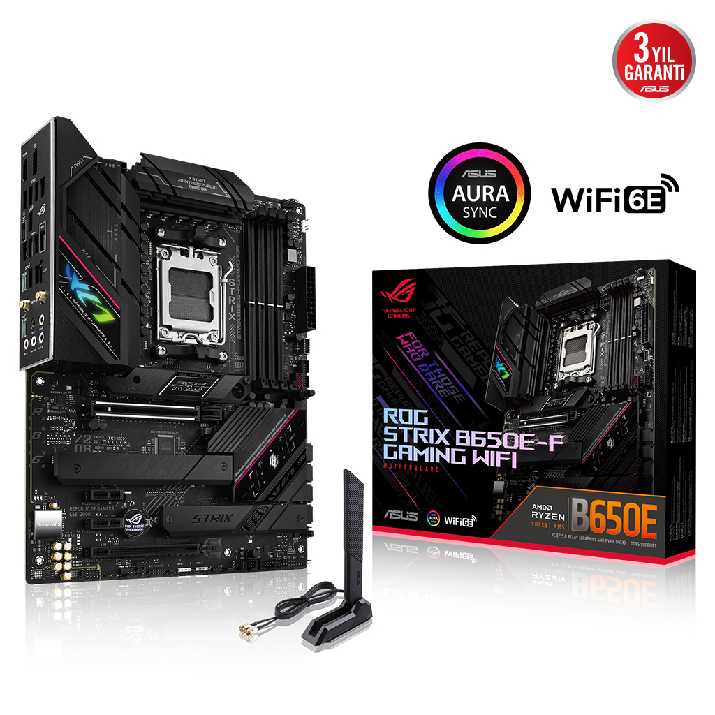 ASUS%20ROG%20STRIX%20B650E-F%20GAMING%20WIFI,%204xDDR5,%203x%20M2,%20HDMI,%20DP,%202xType-C,%20Wi-Fi%206E,%20Bluetooth%20v5.2,%20AMD%20Ryzen%207000%20Serisi,%20AM5%20Soket%20Anakart