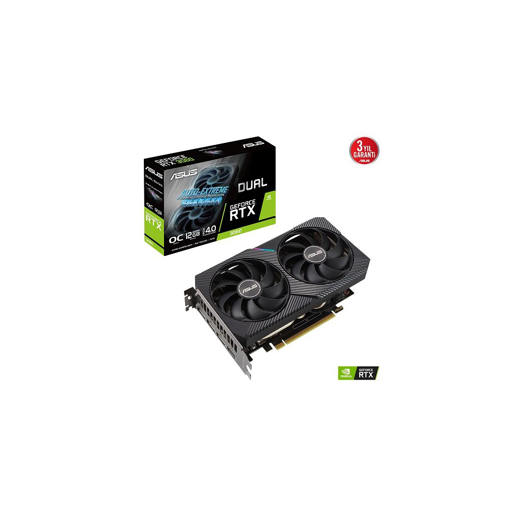 ASUS%20DUAL-RTX3060-O12G-V2,%2012Gb,%20192Bit,%20GDDR6,%20192Bit,%201xHDMI,%203xDP%20GAMING%20Ekran%20Kartı