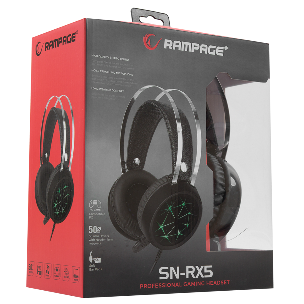 RAMPAGE%20SN-RX5,%20Mikrofonlu,%20Gaming%20Kulaklık%20(Siyah)